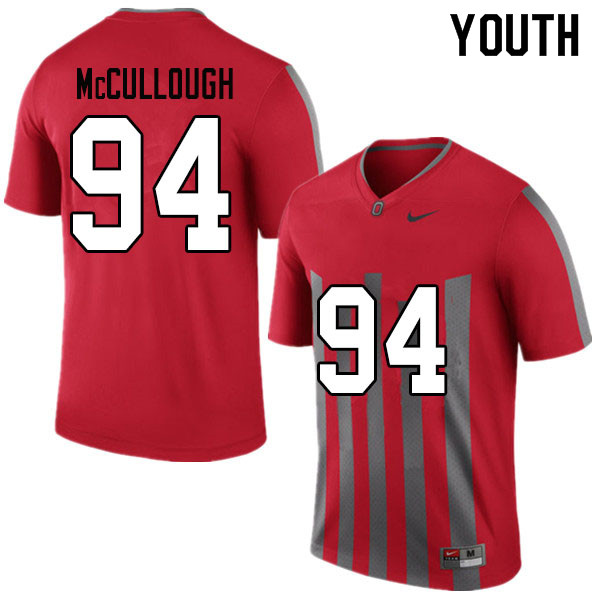 Youth Ohio State Buckeyes #94 Roen McCullough Throwback Authentic College Stitched Football Jersey 23QL047WU